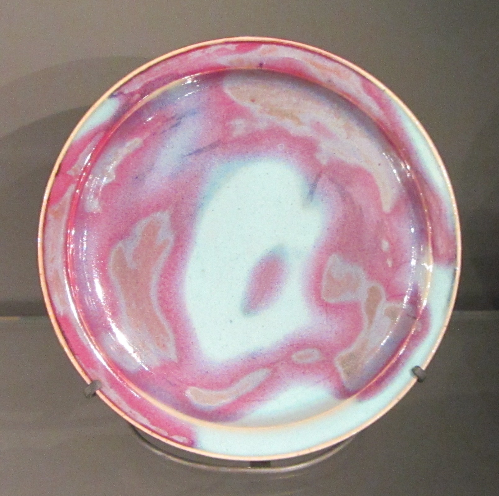 Real opalescent Jun glaze detail